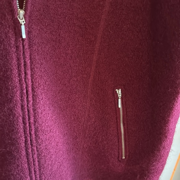 BEAUTY!! 100% wool NWT Bordeaux burgundy zipper cardigan STYLE & CO WOMAN - Picture 14 of 15
